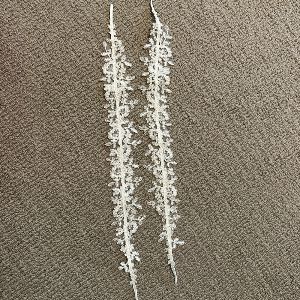 Elegant Lace Appliqué Trim Straps